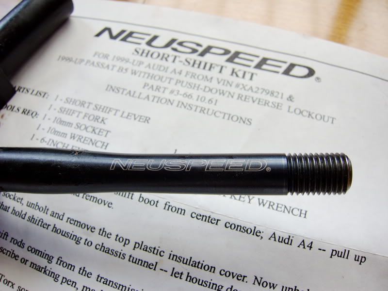 FS Neuspeed Short Shifter VW Vortex Volkswagen Forum